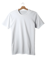 ai generiert Foto von sauber Weiß T-Shirt ohne Hintergrund bereit zum Attrappe, Lehrmodell, Simulation png