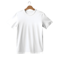 AI generated Photo of clean white t-shirt without background Ready for mockup png