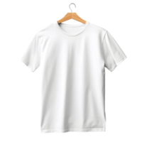 AI generated Photo of clean white t-shirt without background Ready for mockup png