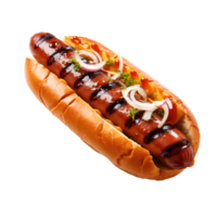 AI generated Photo of fresh and tasty french hot dog without background png