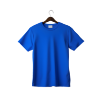 AI generated Photo of clean blue t-shirt without background. Ready for mockup png