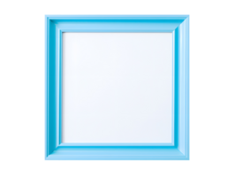 AI generated Photo of blank frame for picture or image with blue border without background. Template for mockup png