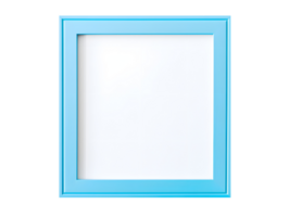 AI generated Photo of blank frame for picture or image with blue border without background. Template for mockup png