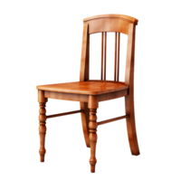 AI generated Photo of wooden chair without background png