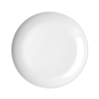 ai généré photo de blanc vide assiette de au-dessus de. adapté pour création une composition démontrant une restaurant plat. png