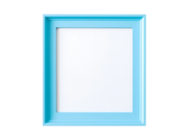 AI generated Photo of blank frame for picture or image with blue border without background. Template for mockup png