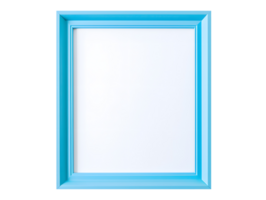 AI generated Photo of blank frame for picture or image with blue border without background. Template for mockup png