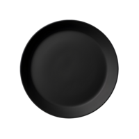 ai generado foto de negro vacío plato desde arriba. adecuado para creando un composición demostrando un restaurante plato. png