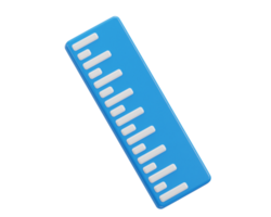 Ruler icon 3d rendering illustration png