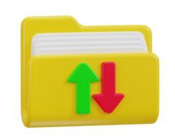 Mappe 3d Symbol. Datum übertragen Konzepte im das Information verbunden zu Computer Technologie png