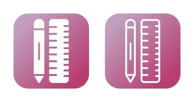 Pencil with Ruler Vector Icon