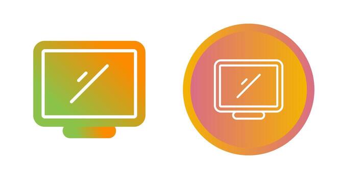 icono de vector de computadora de escritorio