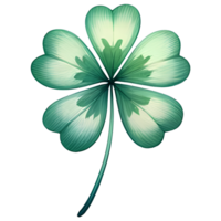 AI generated Green clover leaf isolated. St. Patrick's Day png