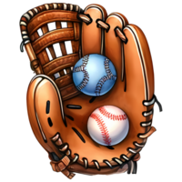 AI generated baseball ball and bat png