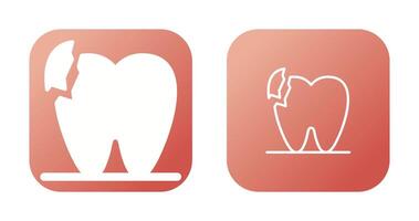 Broken Teeth Vector Icon