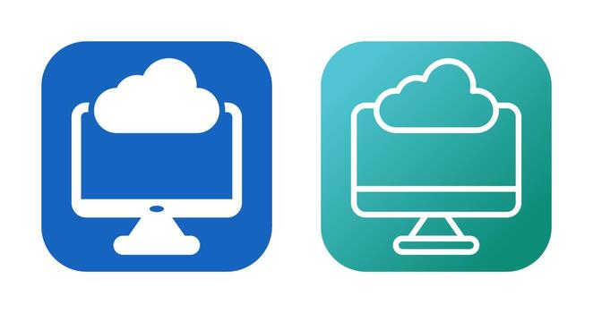 icono de vector de computación de borde