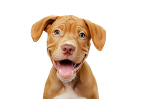 AI generated Happy dog looking at camera isolated png