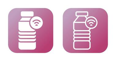 Fitness Smart Water Bottle Vector Icon