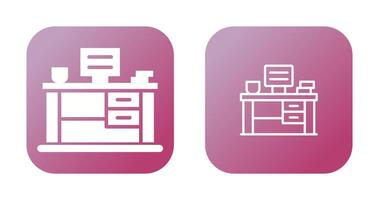 Office Desk Vector Icon