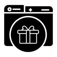 icono de vector de regalo