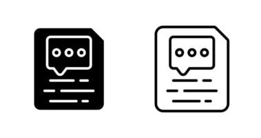 Document Insert Comment Vector Icon