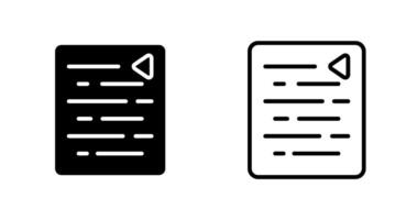 Document Outdent Vector Icon
