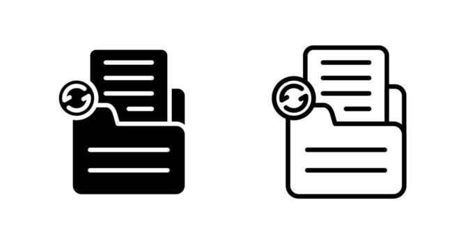 documento sincronizar vector icono