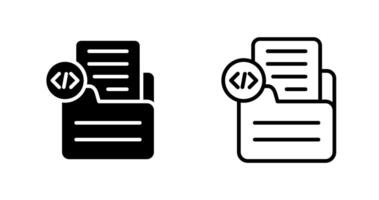 Document Insert Code Vector Icon