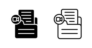 Document Insert Video Vector Icon