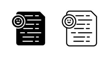Document Insert Emoji Vector Icon
