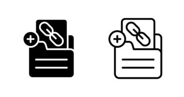 Document Insert Link Vector Icon