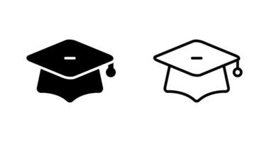 icono de vector de gorra de graduación