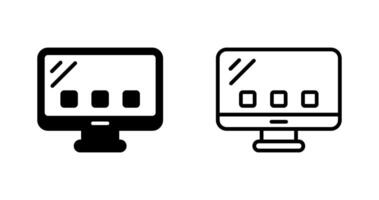 icono de vector de computadora de escritorio