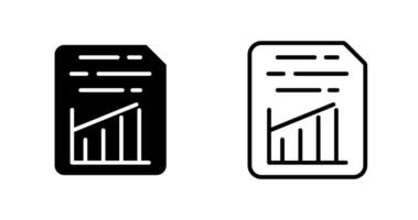 Document Insert Graph Vector Icon