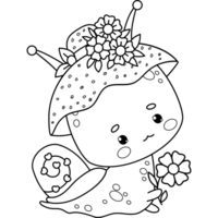 mignonne escargot fille png