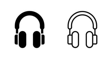 icono de vector de auriculares