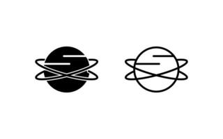 icono de vector de planeta