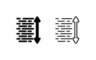 línea espaciado vector icono