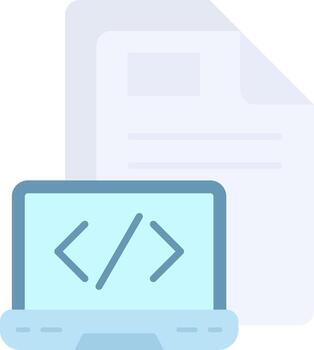 codificación plano ligero icono vector