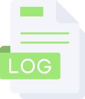 Log Flat Light Icon vector