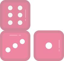 Dices Flat Light Icon vector