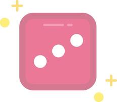 Dice three Flat Light Icon vector