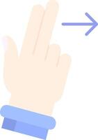 Two Fingers Right Flat Light Icon vector
