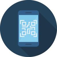 teléfono inteligente qr código vector icono