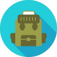 Military Backpack  Vector Icon