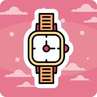 reloj, vector, icono vector