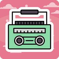 Radio Cassette Vector Icon