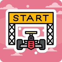 Starting Race  Vector Icon