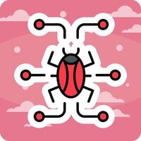 digital virus vector icono