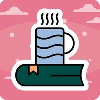 té libro vector icono